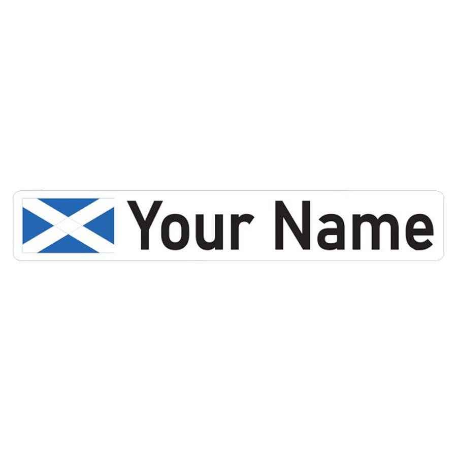 Scotland Bike Name Sticker