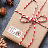 Personalised Christmas Stamp Sticker - Rectangle - Reindeer