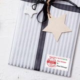 Personalised Christmas Stamp Sticker - Rectangle - Reindeer