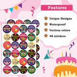Sparkly Happy Birthday Stickers