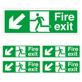 Fire Exit Directional Arrow Sign Stickers