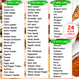 Spice Organizer Labels