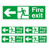 Fire Exit Directional Arrow Sign Stickers