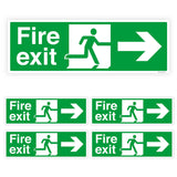 Fire Exit Directional Arrow Sign Stickers