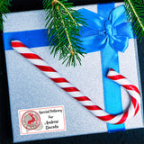 Personalised Christmas Stamp Sticker - Rectangle - Reindeer