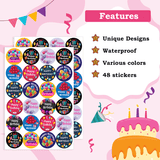Balloon Happy Birthday Stickers