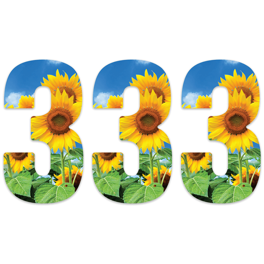 Sunflower Bin Number Stickers