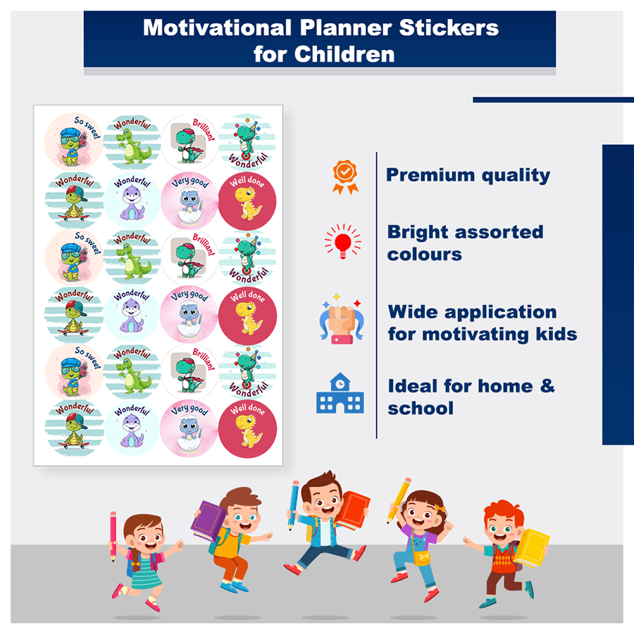 Motivational Dinosaur Reward Stickers