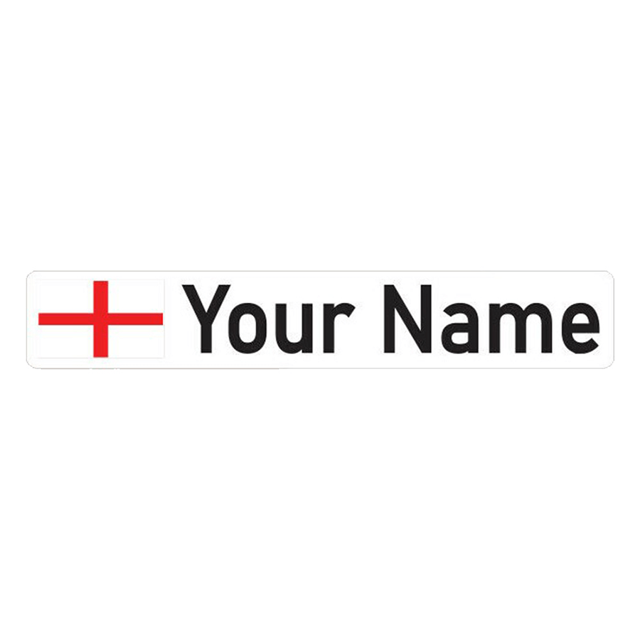 Personalized England Flag Name Stickers for Kids' Bike