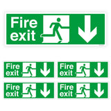 Fire Exit Directional Arrow Sign Stickers