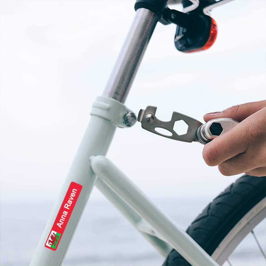 Wales Bike Name Sticker