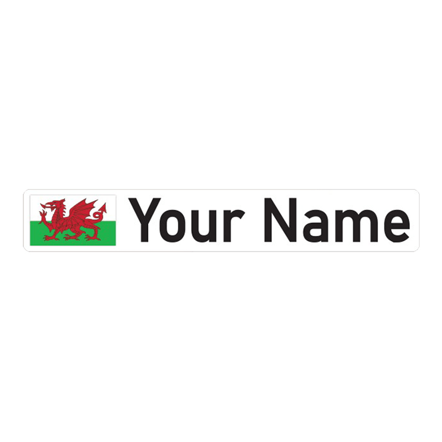 Wales Bike Name Sticker