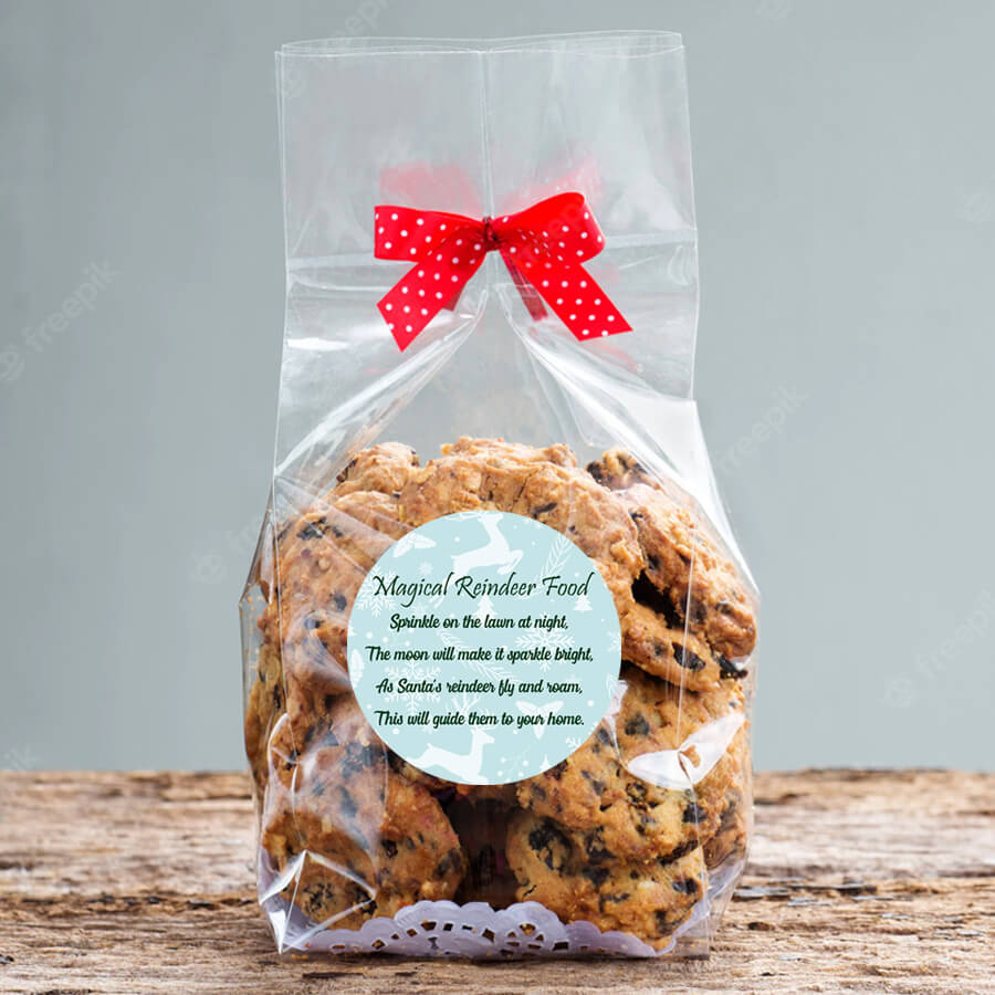 Holiday food bag stickers