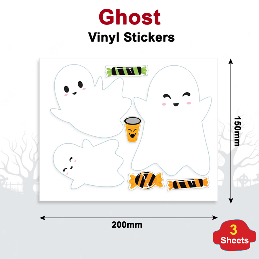 Ghost theme Halloween Window Stickers