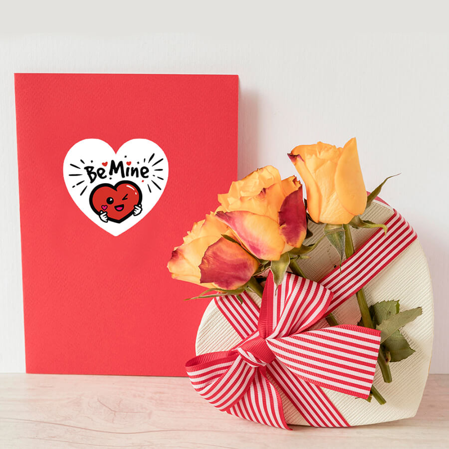 Mosaic heart stickers