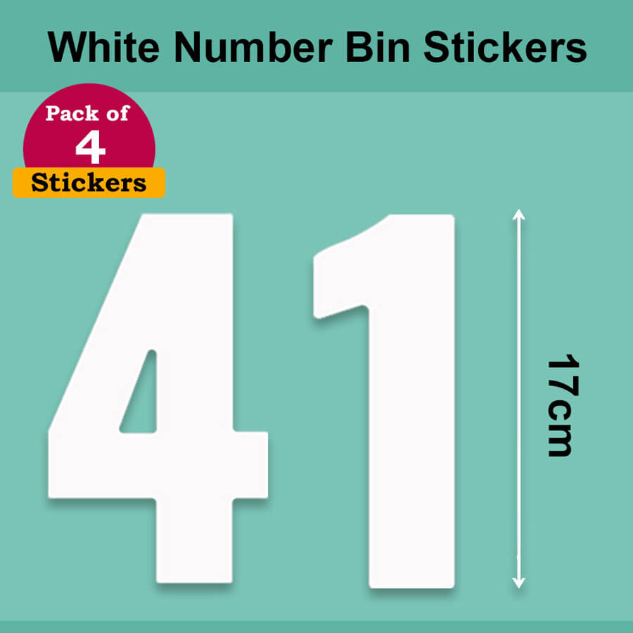 White Wheelie Bin Labels
