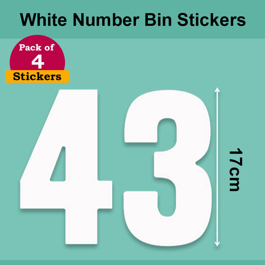 White Wheelie Bin Labels