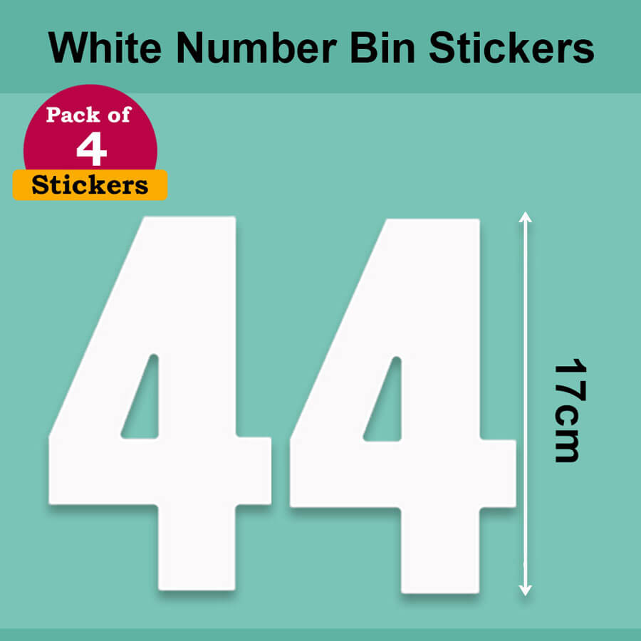White Wheelie Bin Labels