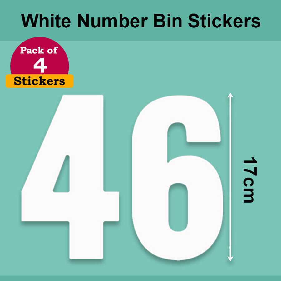 White Wheelie Bin Labels