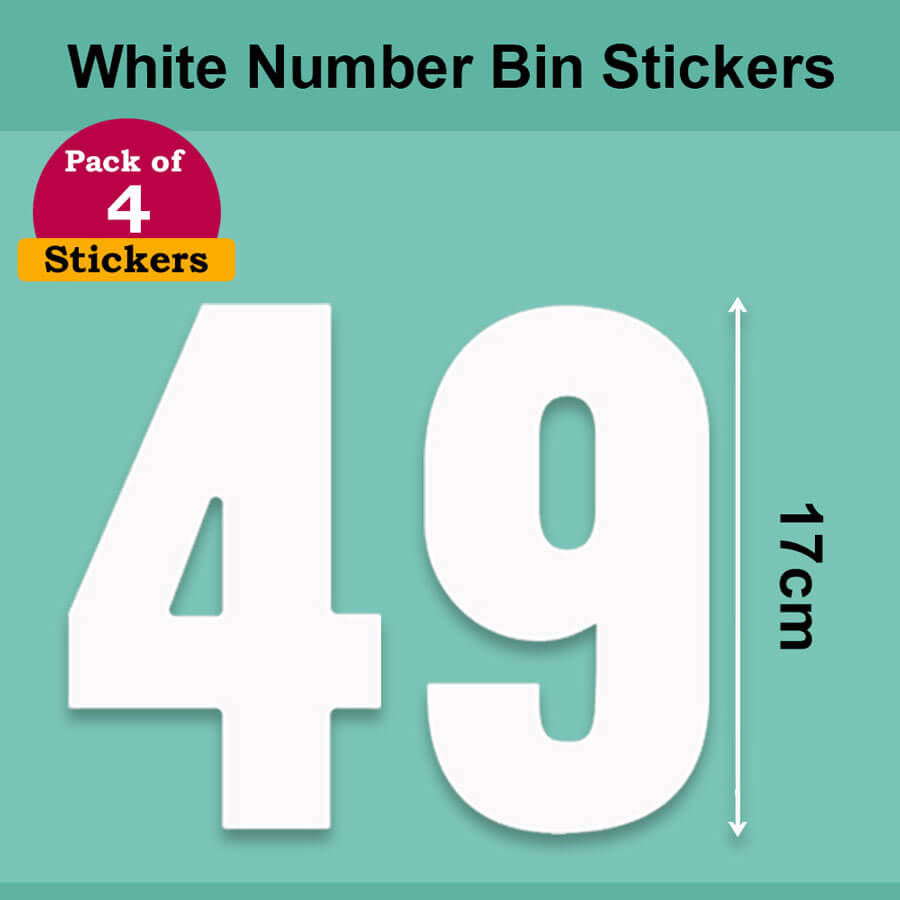 White Wheelie Bin Labels