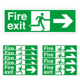 Fire Exit Directional Arrow Sign Stickers