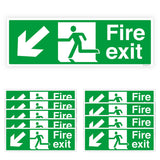 Fire Exit Directional Arrow Sign Stickers