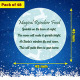 Reindeer food bag and label sets