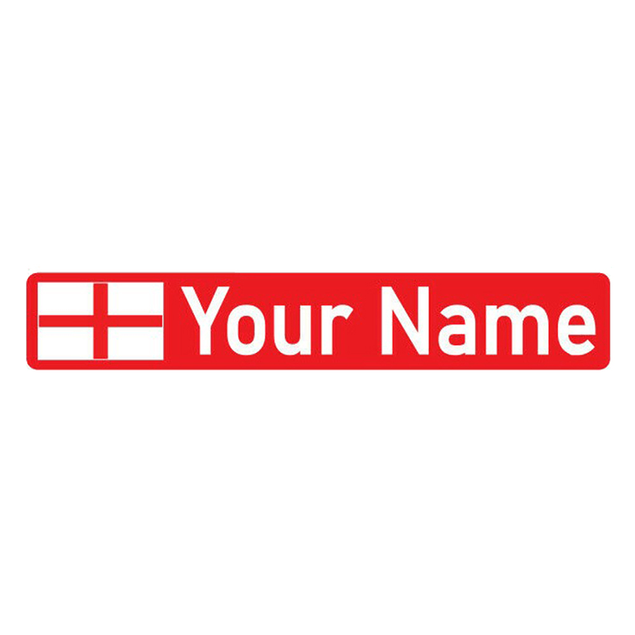 Personalized England Flag Name Stickers for Kids' Bike