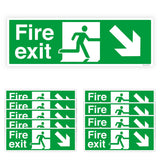 Fire Exit Directional Arrow Sign Stickers