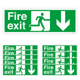 Fire Exit Directional Arrow Sign Stickers