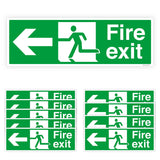 Fire Exit Directional Arrow Sign Stickers