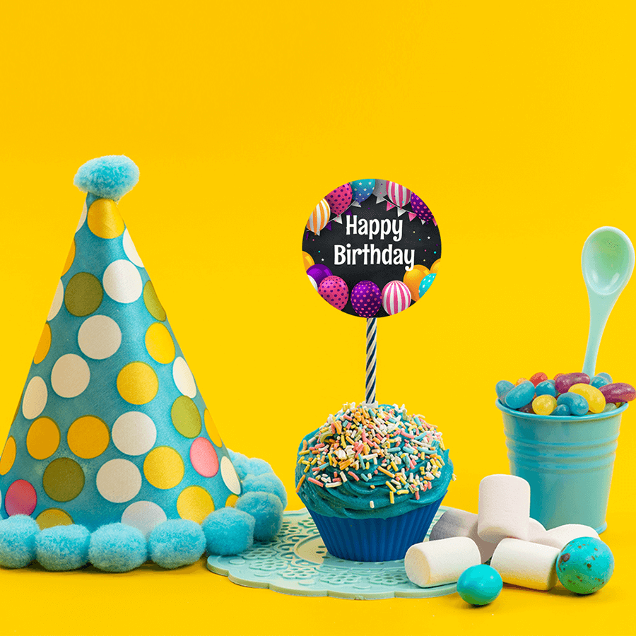 Balloon Happy Birthday Stickers