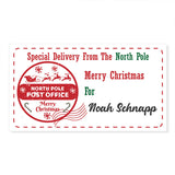 Personalised Christmas Stamp Sticker - Rectangle - Reindeer