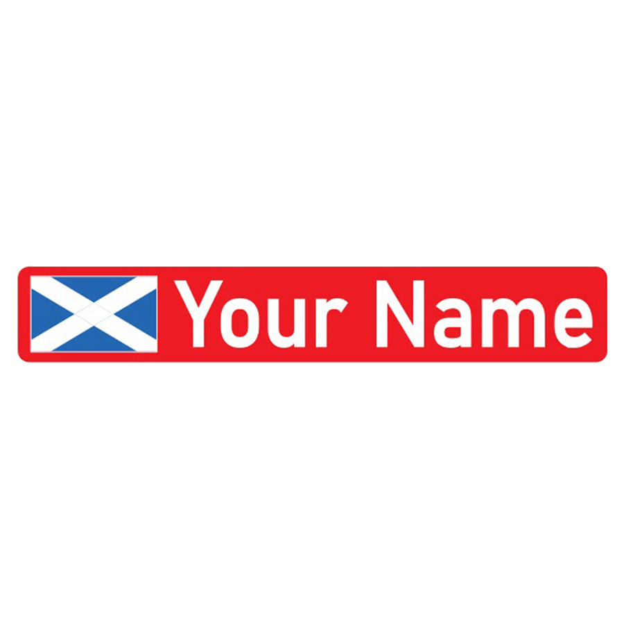 Scotland Bike Name Sticker