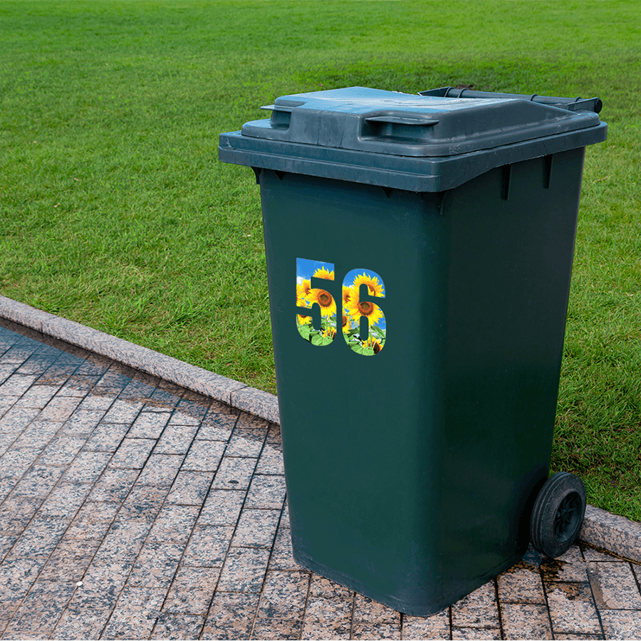 Sunflower Bin Number Stickers