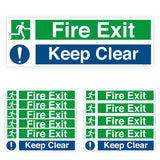 Fire Exit Directional Arrow Sign Stickers