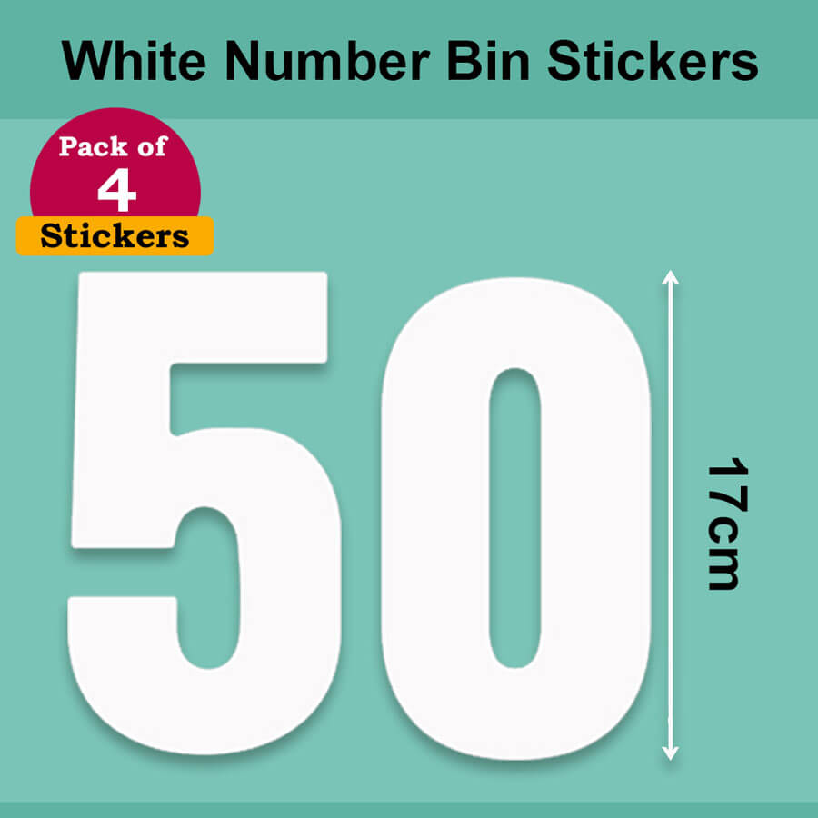 White Wheelie Bin Labels