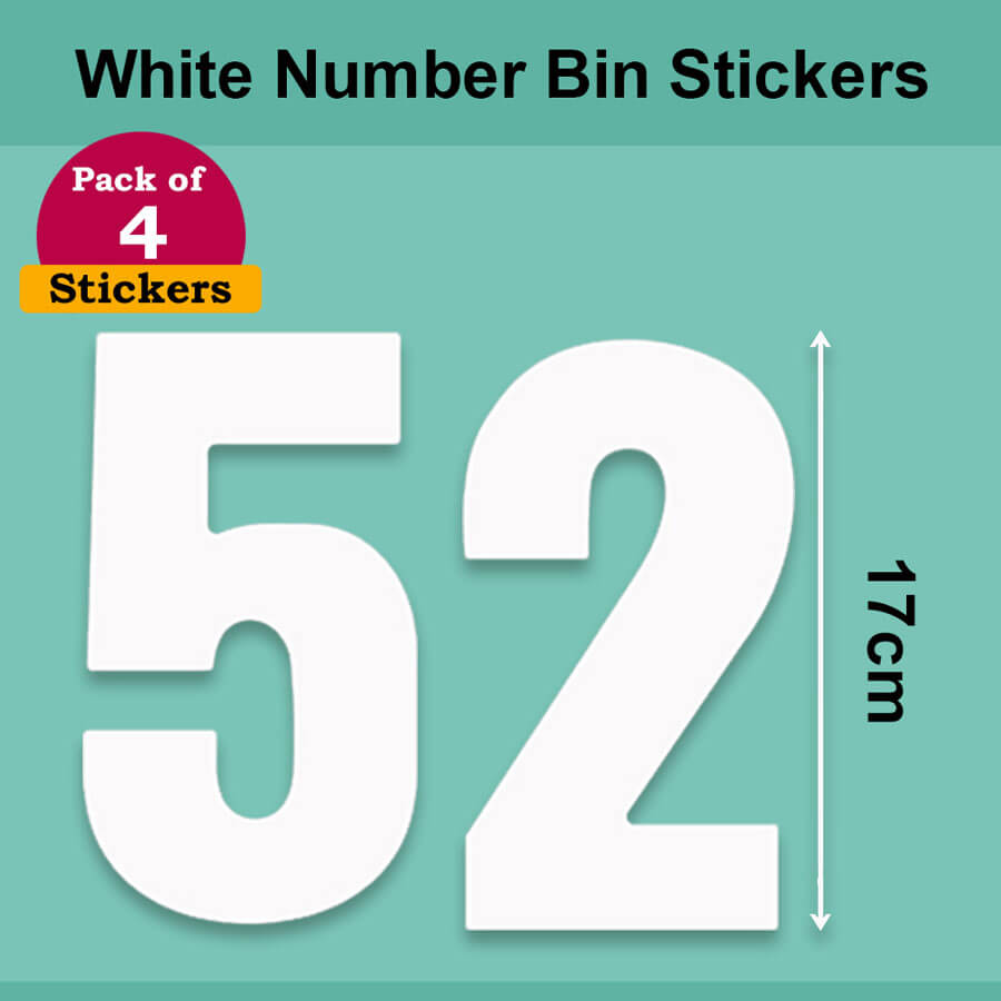 White Wheelie Bin Labels