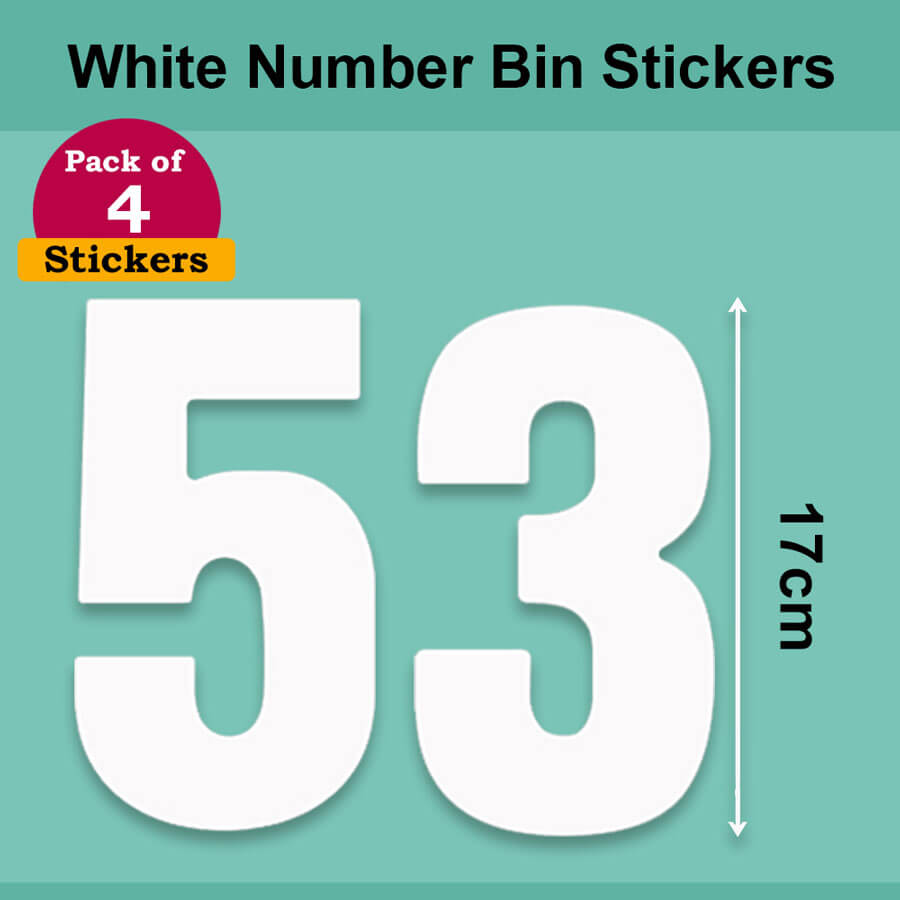 White Wheelie Bin Labels