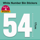 White Wheelie Bin Labels