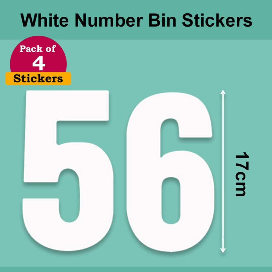 White Wheelie Bin Labels