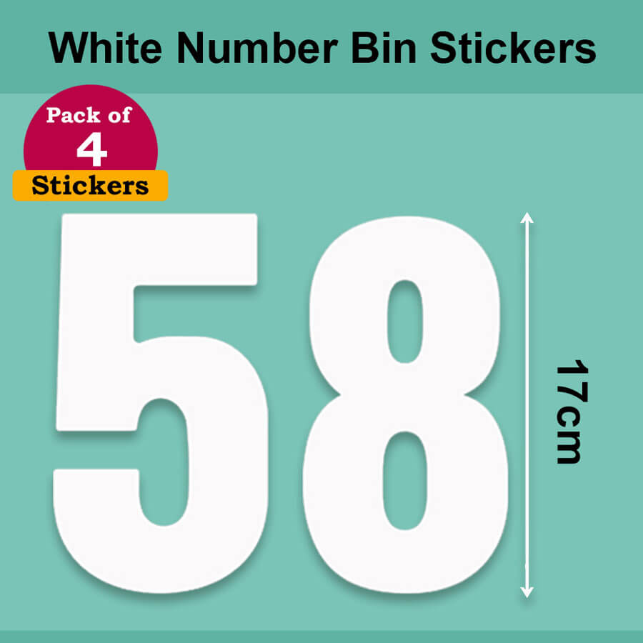 White Wheelie Bin Labels