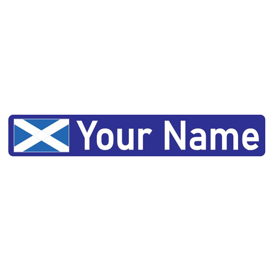 Scotland Bike Name Sticker