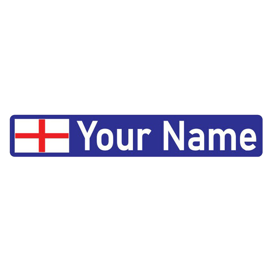 Personalized England Flag Name Stickers for Kids' Bike