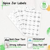Spice Organizer Labels