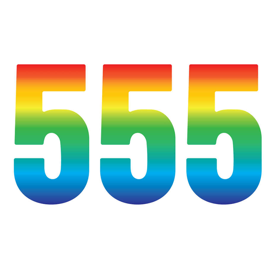 Rainbow Wheelie Bin Number stickers