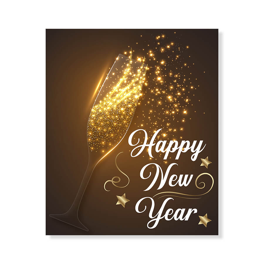 Happy New Year Wine Labels