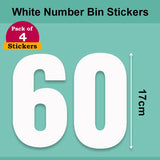 White Wheelie Bin Labels