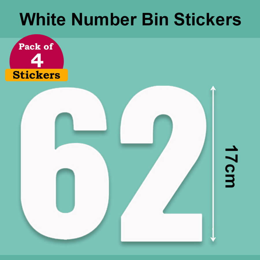 White Wheelie Bin Labels