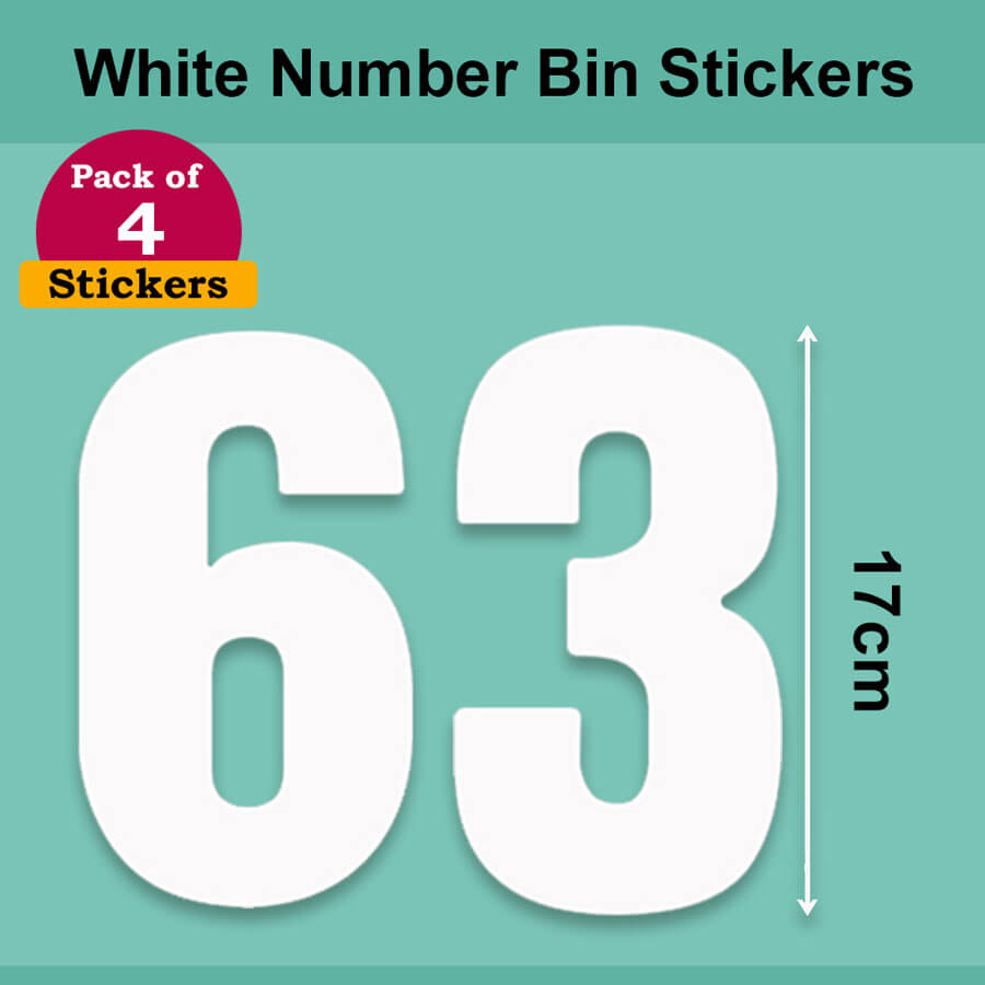 White Wheelie Bin Labels